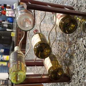 Wine Rack - wood and metal. Holds 9 bottles